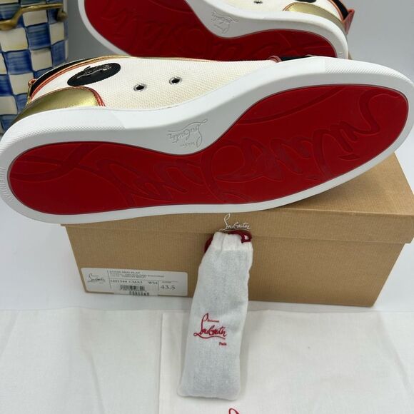 Men's Christian Louboutin SB 22 high top sneakers size 43.5 made in Italy - Picture 10 of 12